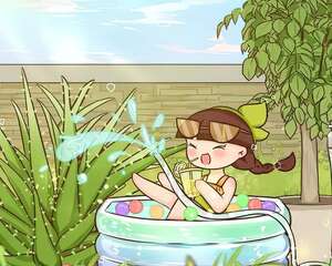 这花就是饮水机，一天不喝水，叶子全瘪了！