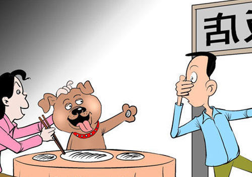 带狗狗上饭桌是否可取